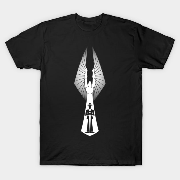 Black Art Deco Fantasy Design T-Shirt by AnthonyPanics